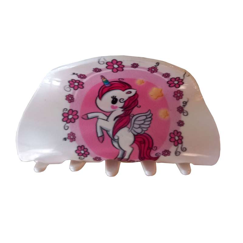 کلیپس مو دخترانه مدل یونیکورن و گل کد Flower-01