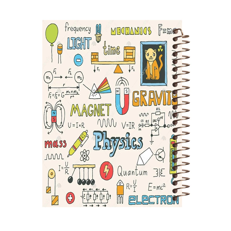 دفتر مشق 80 برگ طرح فیزیک کد J459
