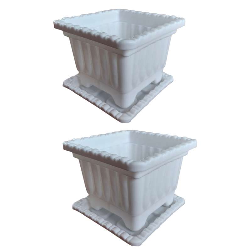 گلدان مدل مربع کد 206 بسته 2 عددی