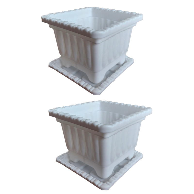 گلدان مدل مربع کد 206 بسته 2 عددی