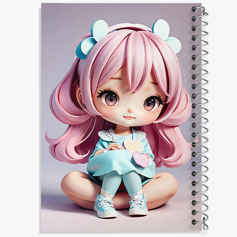 دفتر مشق 100 برگ خندالو طرح دخترانه (Girlish) کد 36884