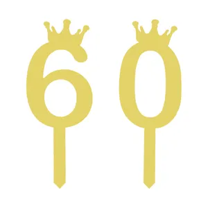 تاپر کیک هانستو مدل عدد 60 کد TPN60 مجموعه 2 عددی