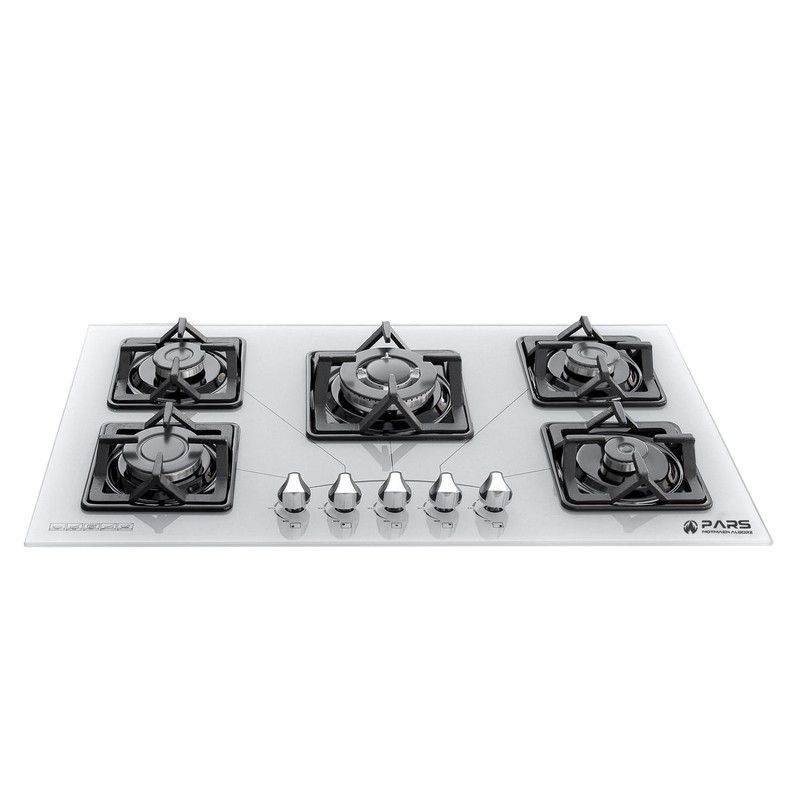 اجاق گاز صفحه‌ای پنج شعله پارس مطمئن البرز مدل ترموکوپل دار G527