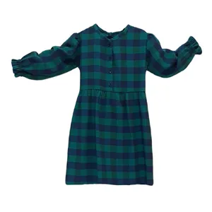 پیراهن دخترانه مدل موهر پشمی جلو دکمه