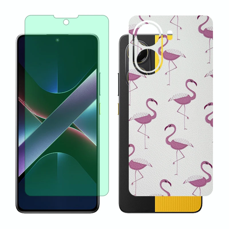 محافظ صفحه نمایش گرین لایت گلس مدل Together مناسب برای گوشی موبایل شیائومی Poco X7 Pro به همراه برچسب پوششی پشت گوشی