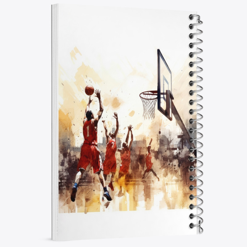 دفتر مشق 100 برگ خندالو طرح بسکتبال کد F2559