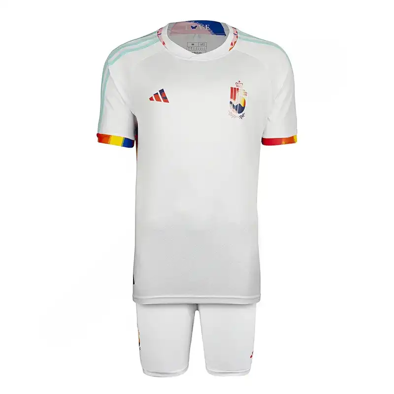 ست تی شرت و شلوارک ورزشی مردانه مدل فوتبال سوم هواداری بلژیک NK-7002