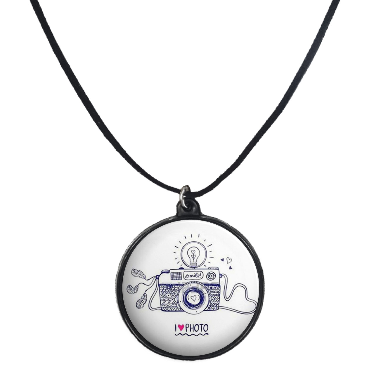 گردنبند پرمانه طرح عکاس کد pmb.5172 مدل دو طرفه