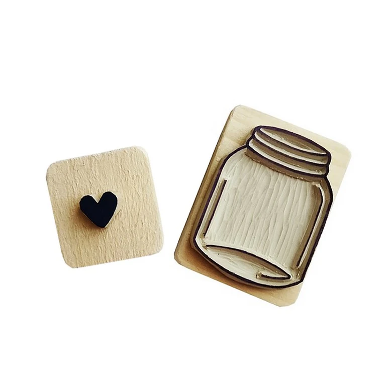 مهر مدل لینو طرح بطری و قلب بسته 2 عددی