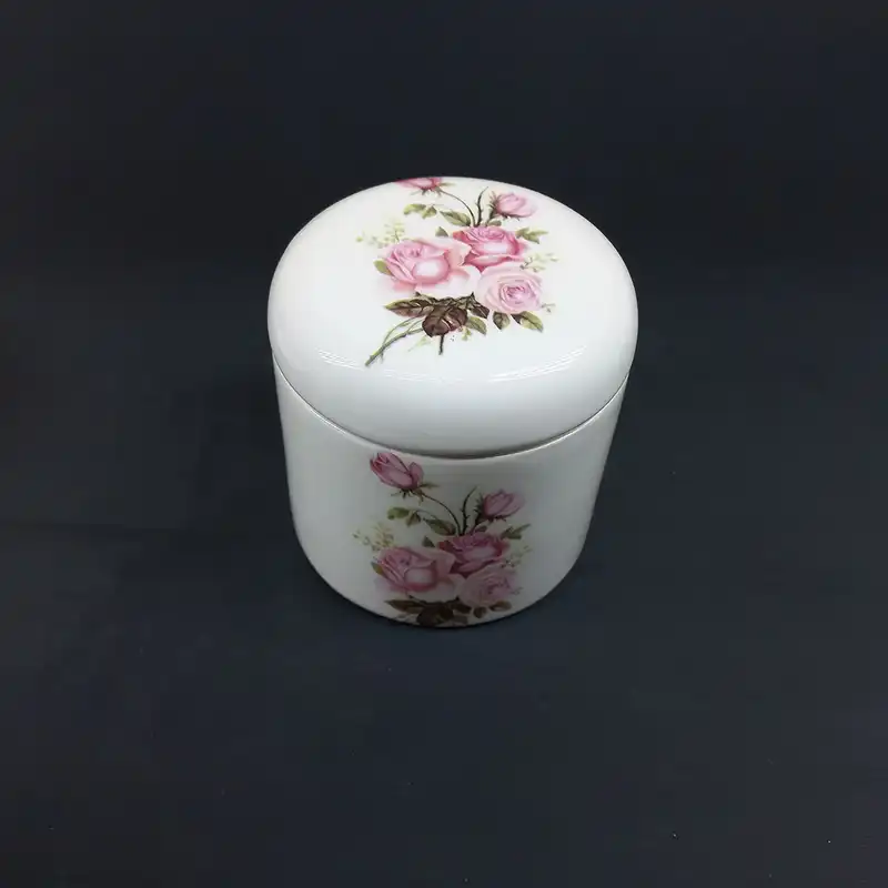 قندان سرامیکی طرح گل رز رویایی کد 1