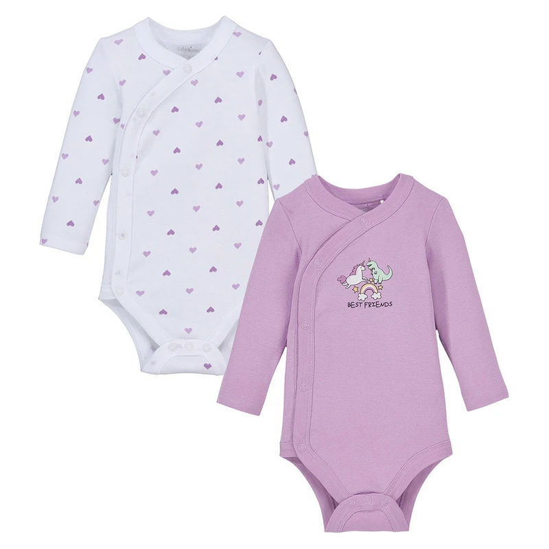 بادی آستین بلند نوزادی لیلی اند دان مدل SEP-MODSAZ00231 مجموعه 2 عددی