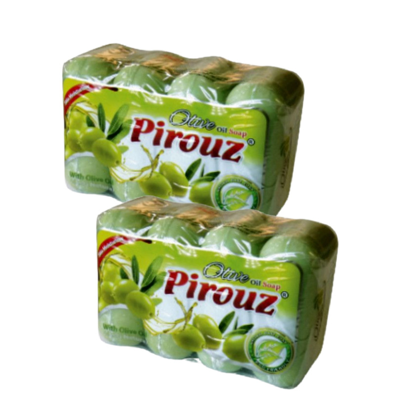 صابون شستشو پیروز مدل زیتون وزن 360 گرم بسته 8 عددی