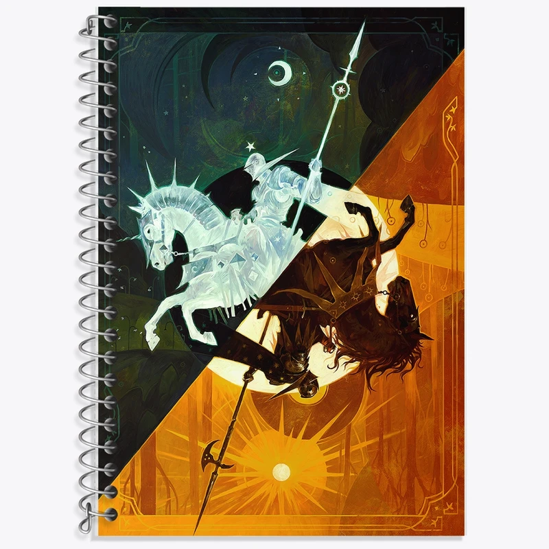 دفتر زبان 50 برگ خندالو مدل سه خط طرح شوالیه کد F1119