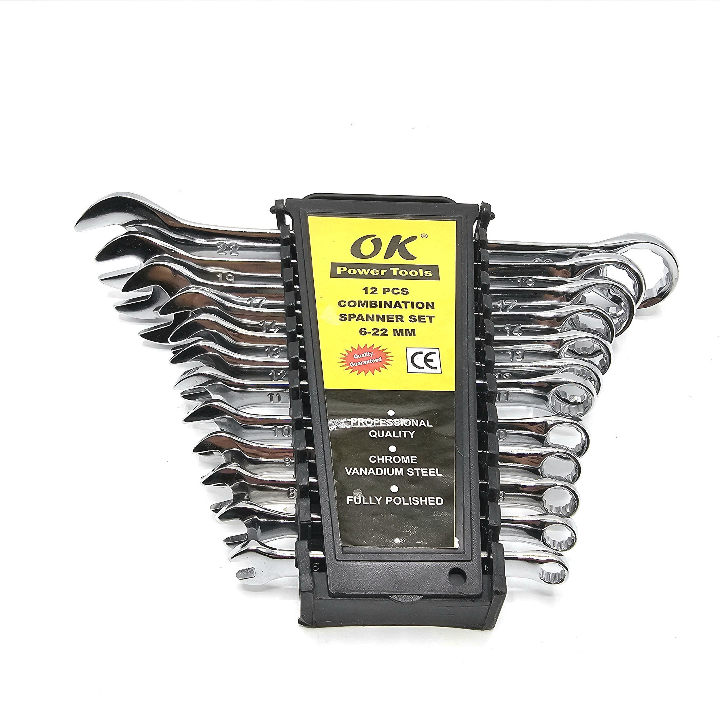 آچار یکسر تخت و یکسر رینگی اوکی مدل POWOLS کد 12 مجموعه 12 عددی