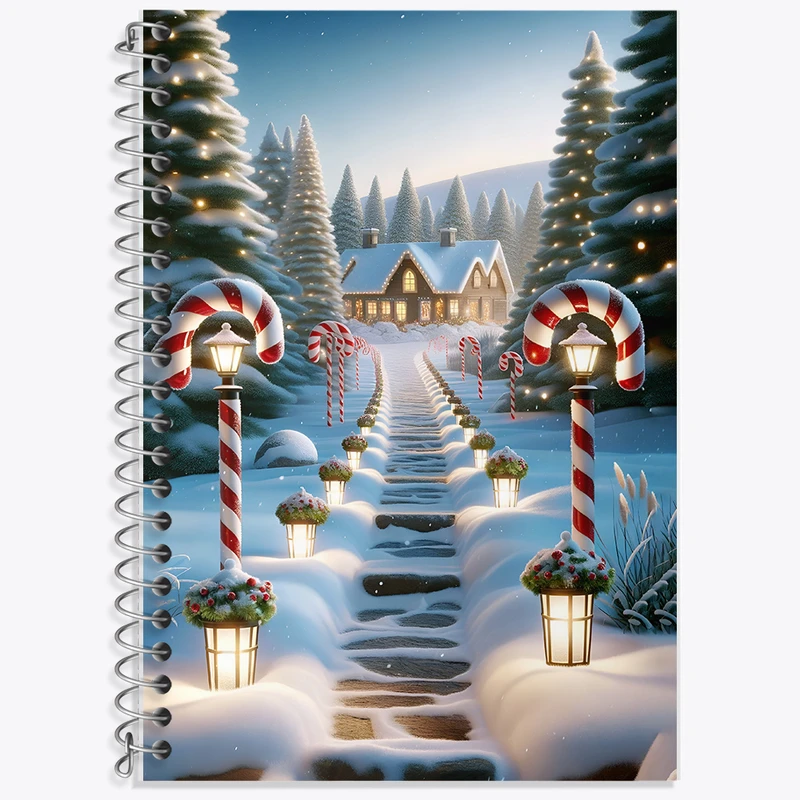 دفتر لغت 50 برگ خندالو طرح کلبه ی برفی کد F8289