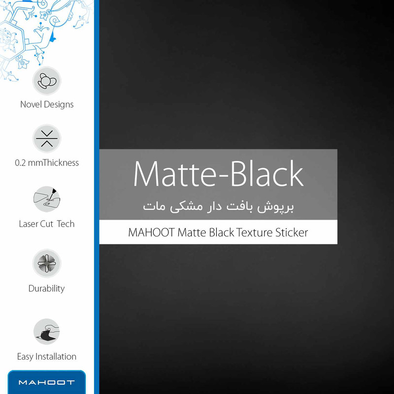 برچسب پوششی ماهوت مدل Matte-Black مناسب برای گوشی موبایل اپل iPhone 13