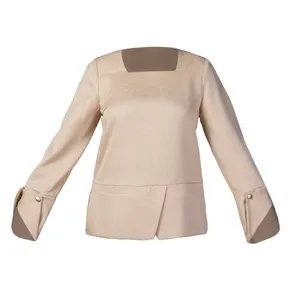 بلوز آستین بلند زنانه برنس مدل ریهام رنگ کرم