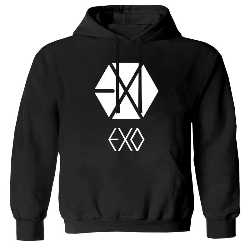هودی دخترانه مدل W33 EXO رنگ مشکی