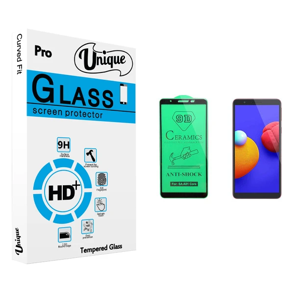 محافظ صفحه نمایش سرامیکی يونيک مدل +Clear مناسب برای گوشی موبایل سامسونگ Galaxy A01 core