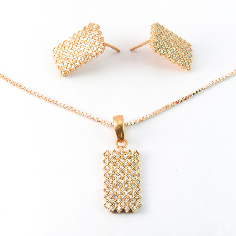 نیم ست نقره زنانه کد AV053-1