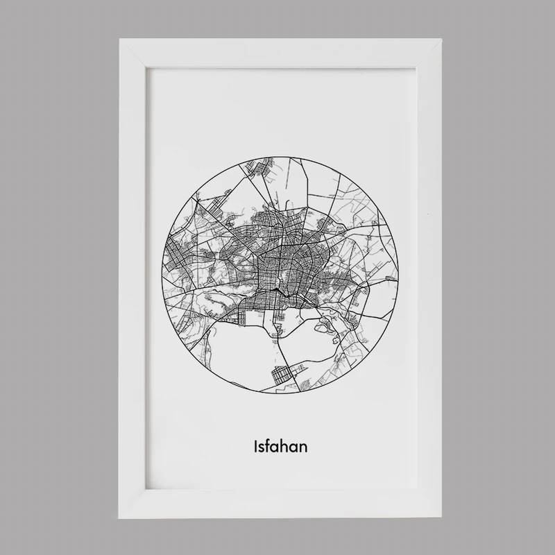 تابلو خندالو مدل نقشه شهر اصفهان کد F1710