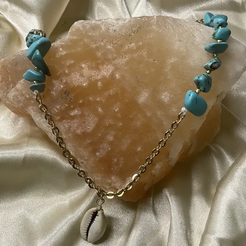 گردنبند زنانه سی اند ای مدل فیروزه