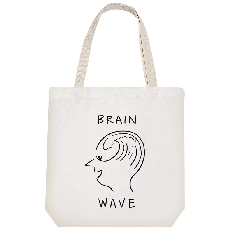 ساک خرید پارچه ای خندالو طرح موج ذهنی مدل توت بگ کد 6903