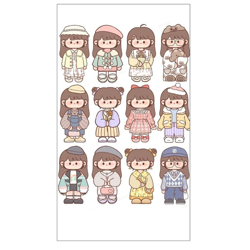 برچسب سهیلا جایروندی مدل برش نخورده طرح اسکرپ بوک دخترانه کیوت