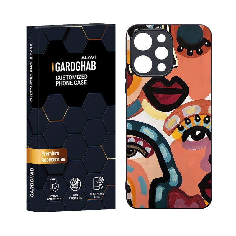 کاور گارد قاب علوی مدل دورژله ای هنری مناسب برای گوشی موبایل شیائومی Redmi 12 4G / 12 5G