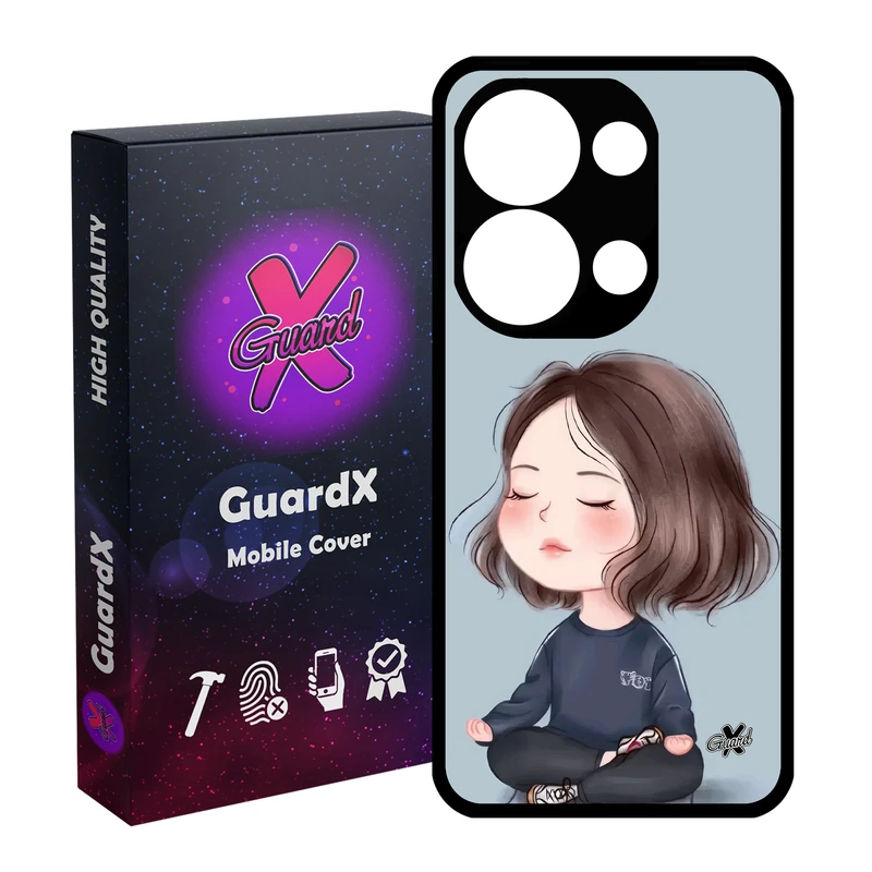 کاور گارد ایکس طرح Girl مدل Glass10665 مناسب برای گوشی موبایل شیائومی Redmi Note 13 Pro 4G / Poco M6 Pro 4G