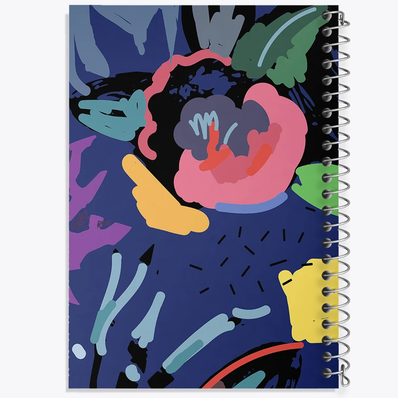 دفتر نت موسیقی 50 برگ خندالو مدل گل گلی کد N1063