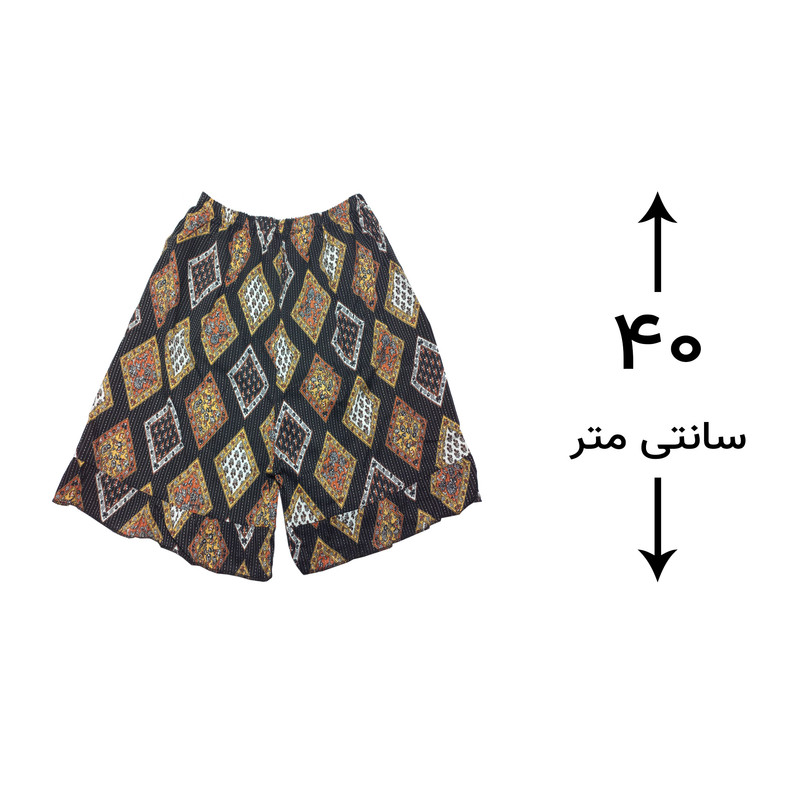 ست تاپ و شلوارک زنانه مدل کوک دوزی مشکی