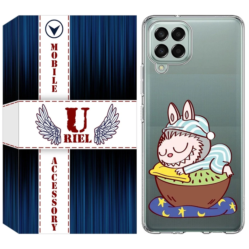 کاور یوریل قاب مدل Clear کد 127 طرح لبوبو Labubu مناسب برای گوشی موبایل سامسونگ Galaxy A12 / A12 Nacho / M12