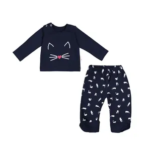 ست تی شرت آستین بلند و شلوار نوزادی آدمک مدل 2171220-19