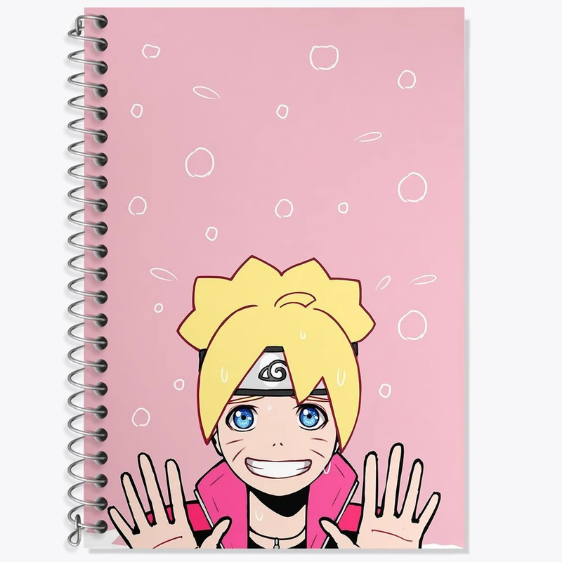 دفتر لغت 50 برگ خندالو مدل بوروتو اوزوماکی انیمه بوروتو Boruto کد 15725