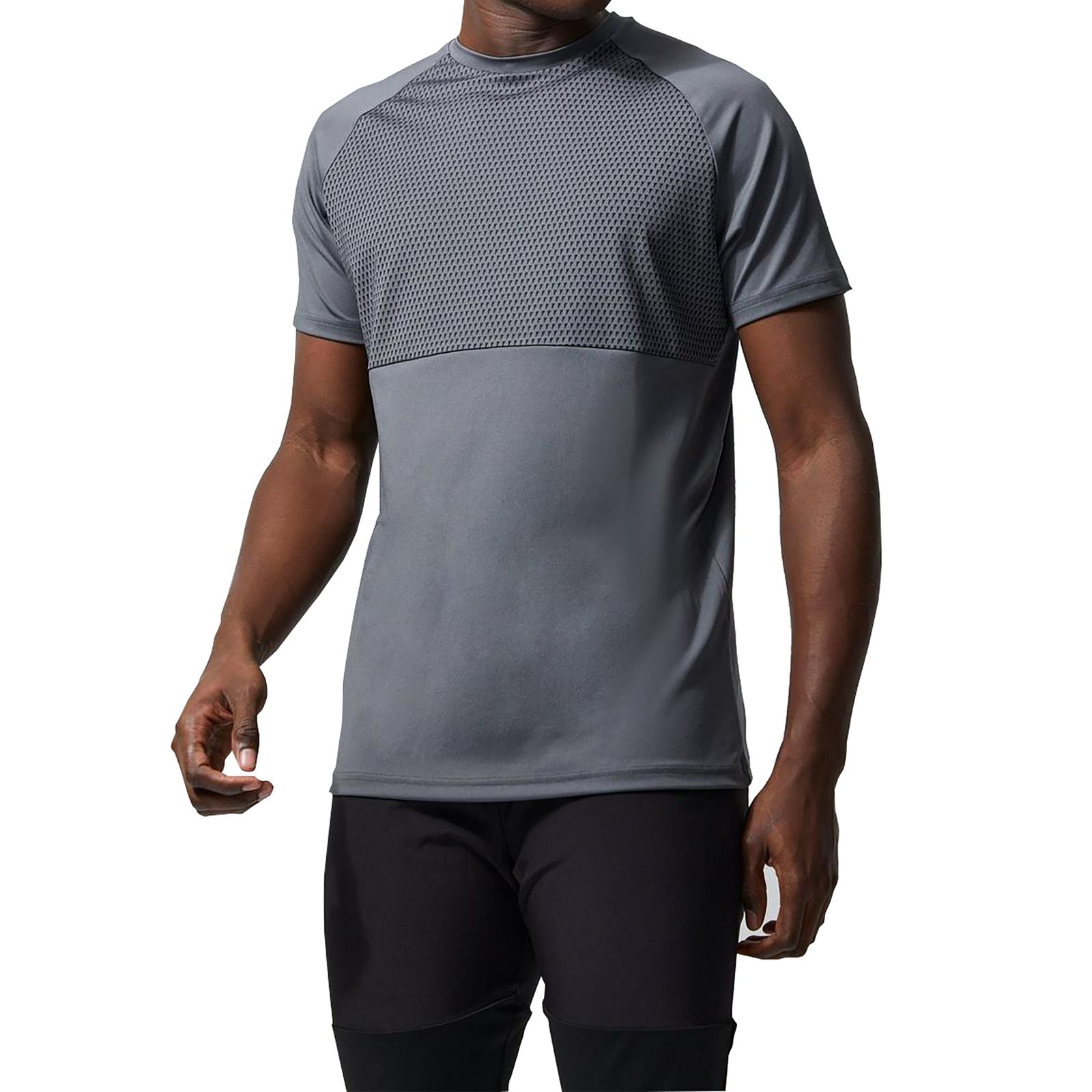 تی شرت  آستین کوتاه ورزشی مردانه نوزده نودیک مدل TS1970 GG -  - 1