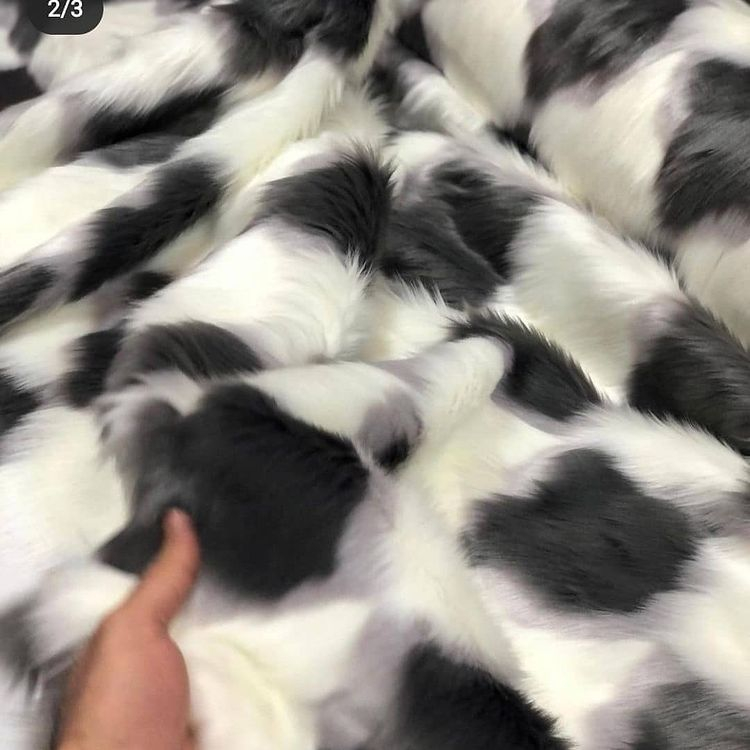 شال مبل و تخت طرح خز سایز 100x180 سانتی متر