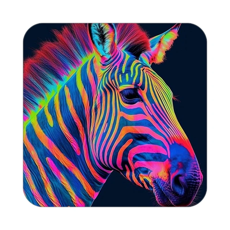 زیر لیوانی کاکتی طرح حیوانات رنگی مدل mp25664