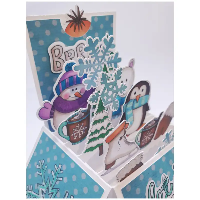 کارت پستال مدل سه بعدی طرح Let it Snow
