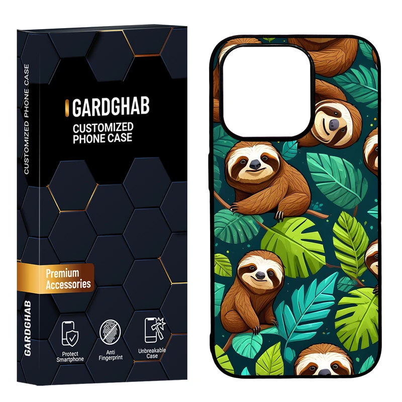 کاور گارد قاب مدل پشت گلس هنری مناسب برای گوشی موبایل اپل iPhone 15 Pro