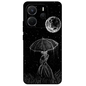 Megafone Girl and Moon 1369 Cover For Xiaomi Redmi Note 14 4G