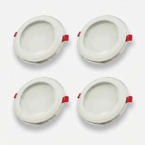 پنل ال ای دی 7 وات شاهچراغ مدل دورشیشه طرح رونیکا مجموعه 4 عددی