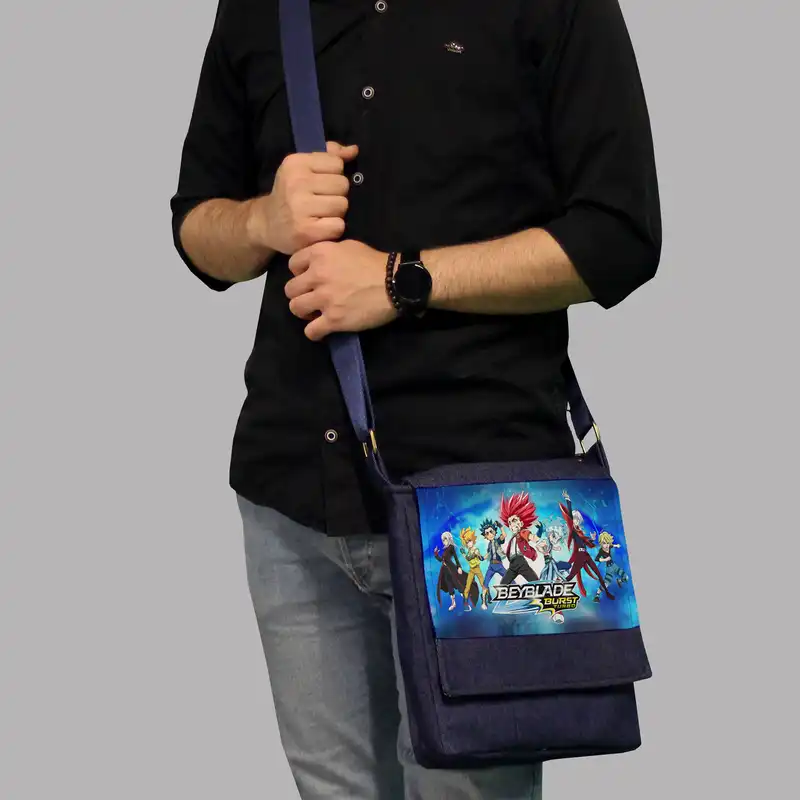 کیف رودوشی بچگانه چی چاپ مدل انیمه فرفره انفجاری