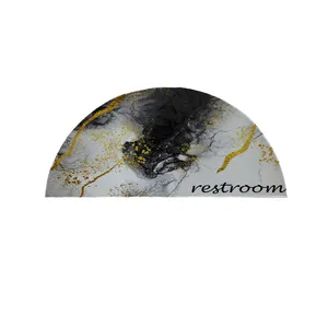  پادری مدل نیم دایره طرح Restroom کد 8761 سایز 90×45 سانتی متر