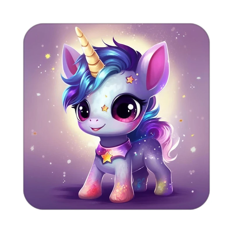 زیر لیوانی کاکتی طرح اسب تک شاخ و یونیکورن مدل mp29284