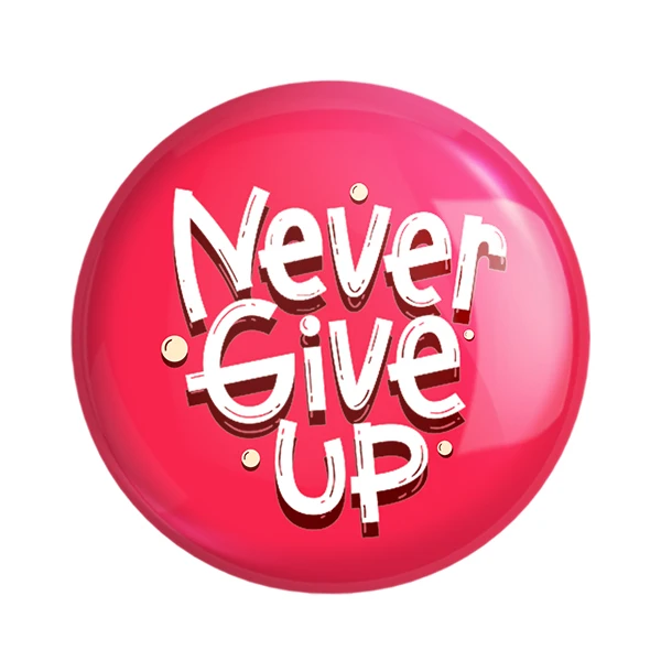 مگنت خندالو طرح Never Give Up کد 10043