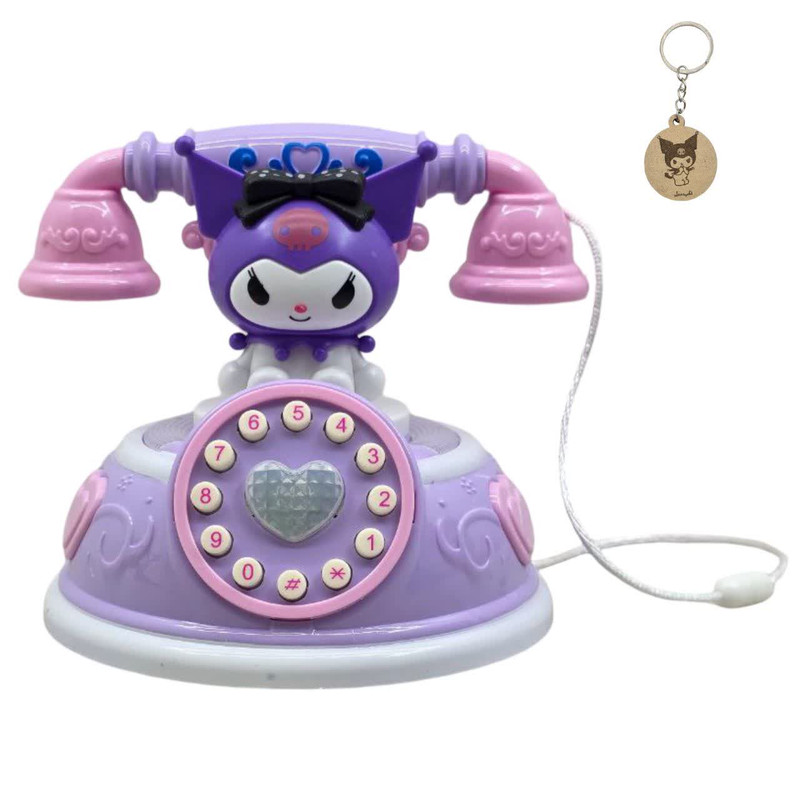 بازی آموزشی ناب سل مدل تلفن موزیکال چراغدار طرح کرومی KUROUMI MUSICALTELEPHONE به همراه جاسوییچی 