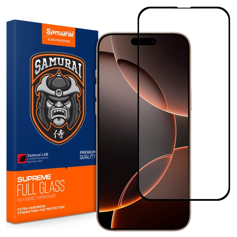 محافظ صفحه نمایش شیشه ای سامورایی مدل ovglass مناسب برای گوشی موبایل اپل iPhone 16 Pro  