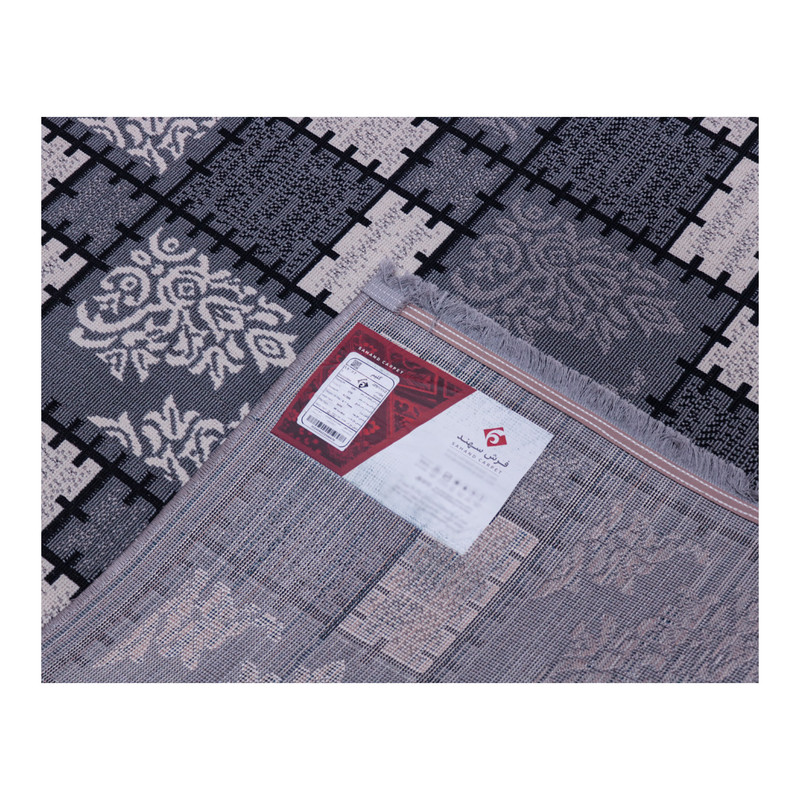 گلیم ماشینی سهند مدل GJZ5.XZ زمینه نقره ای