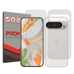 Promate Resistant model matte screen protector suitable for Google Pixel 9 Pro mobile phone along with the back protector